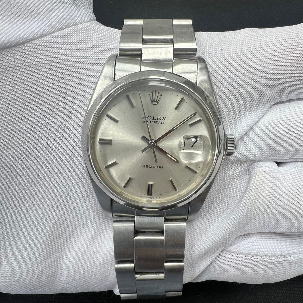 Rolex Oysterdate 34mm Stainless Steel Silver Dial Ref. 6694