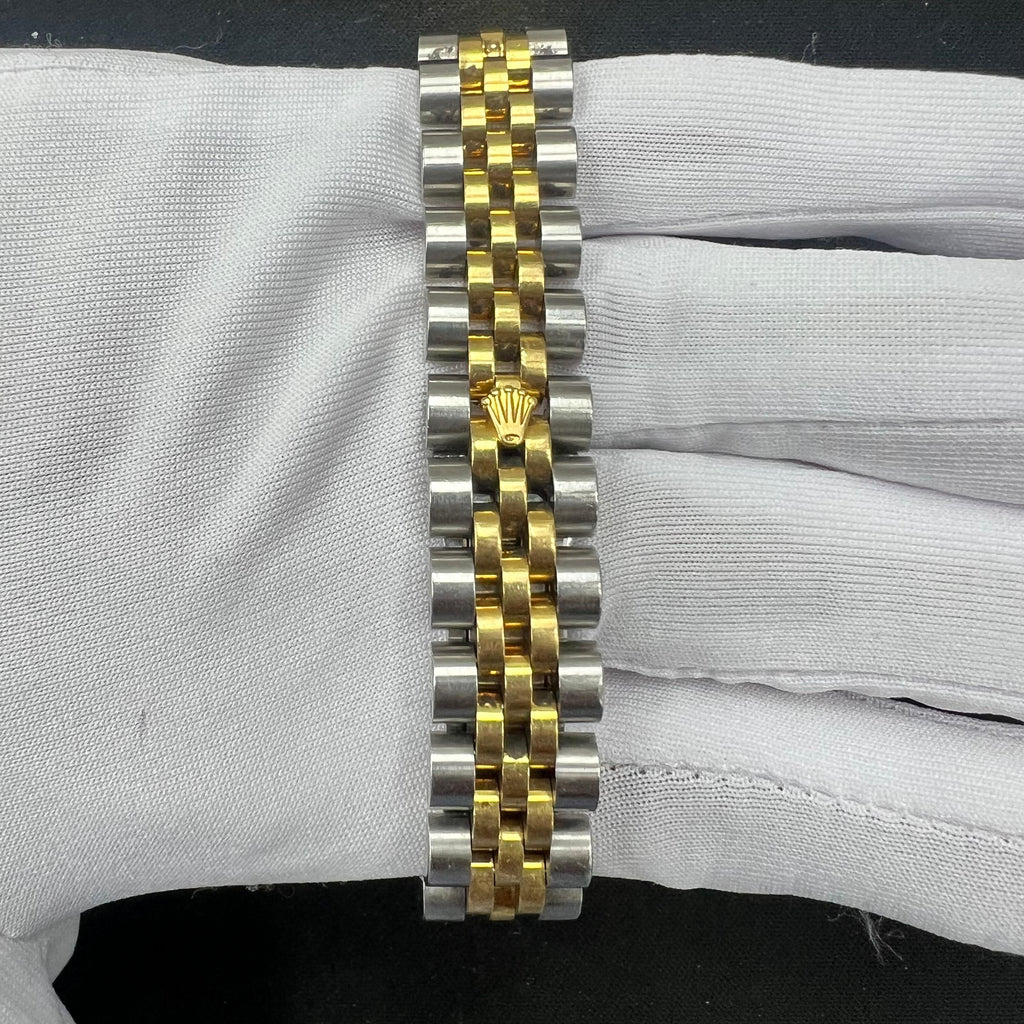 Rolex Lady Date Just 26mm Two-Tone 18K Yellow Gold & Steel Black Roman Dial Ref. 179173