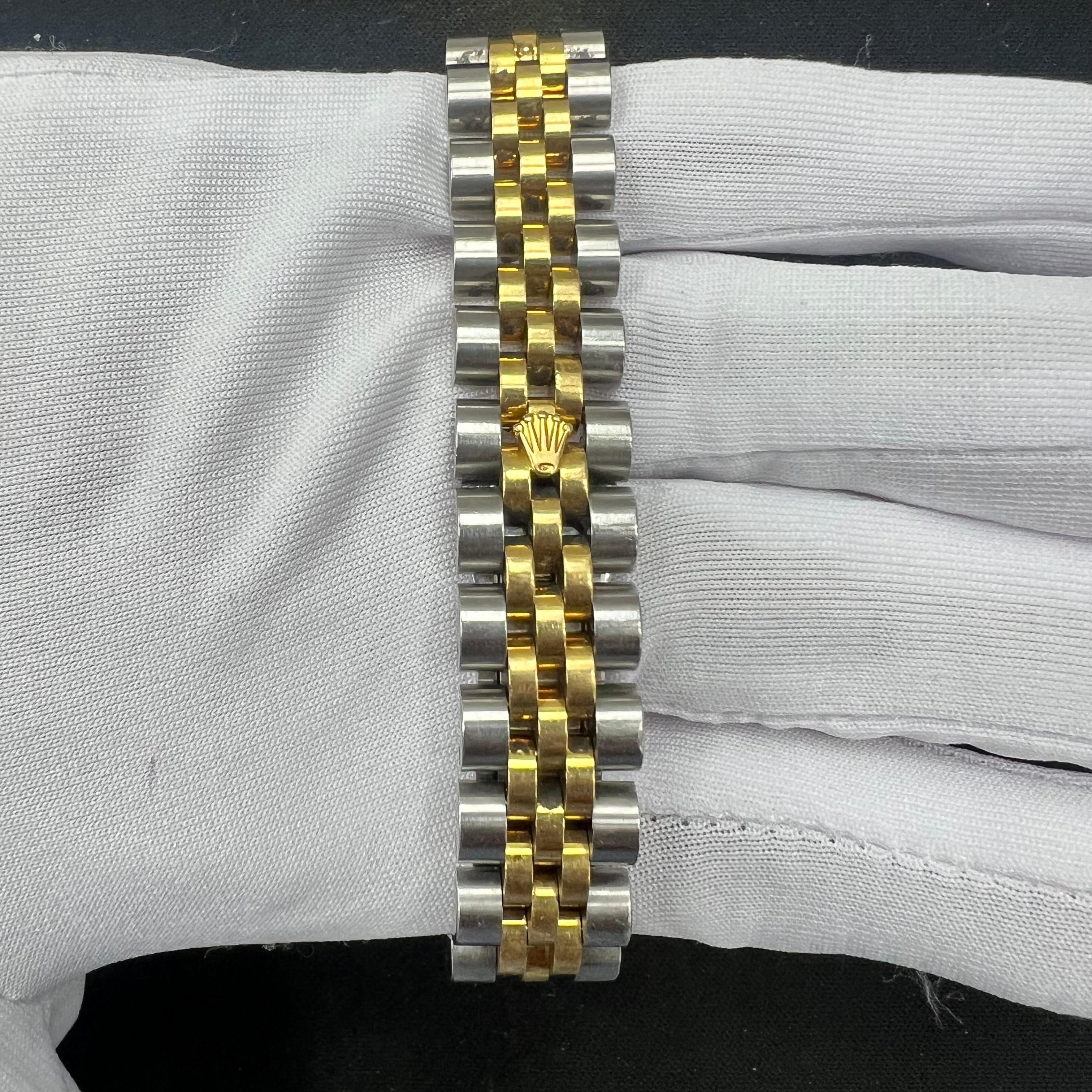 Rolex Lady Date Just 26mm Two-Tone 18K Yellow Gold & Steel Black Roman Dial Ref. 179173