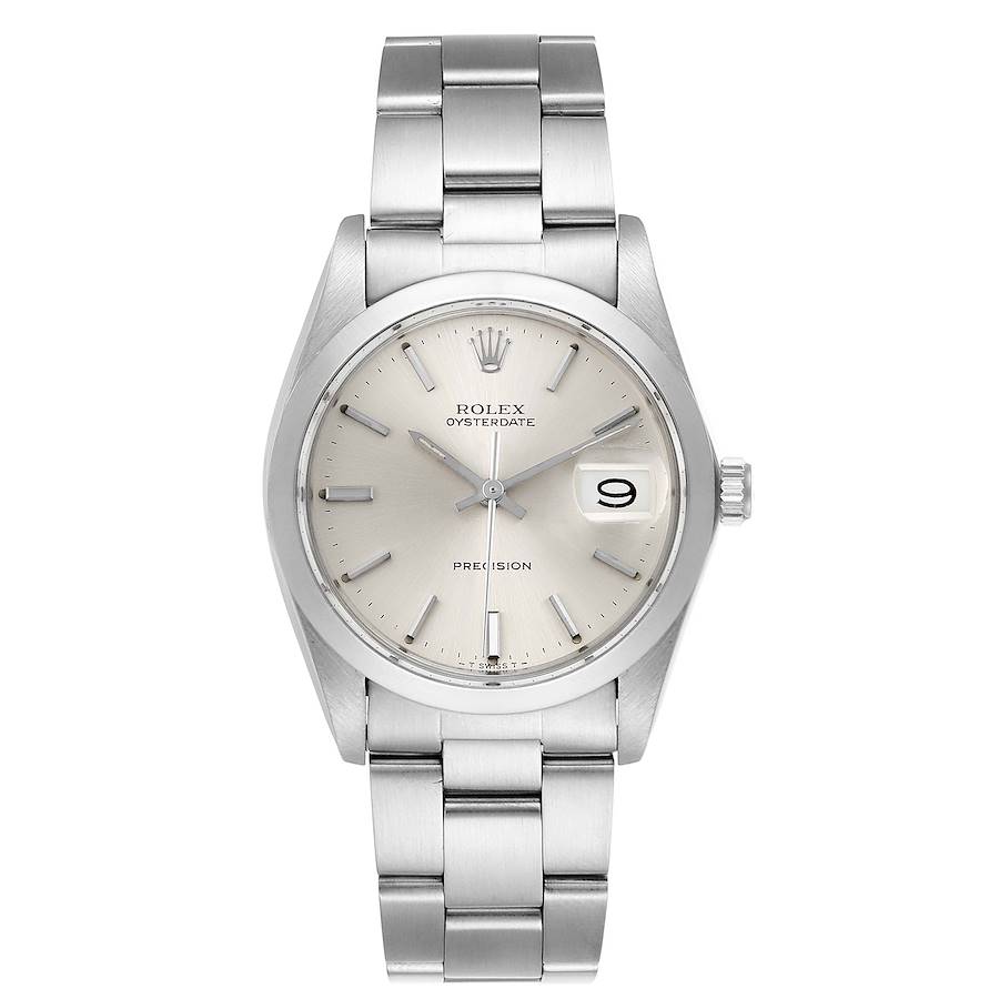 Rolex Oysterdate 34mm Stainless Steel Silver Dial Ref. 6694