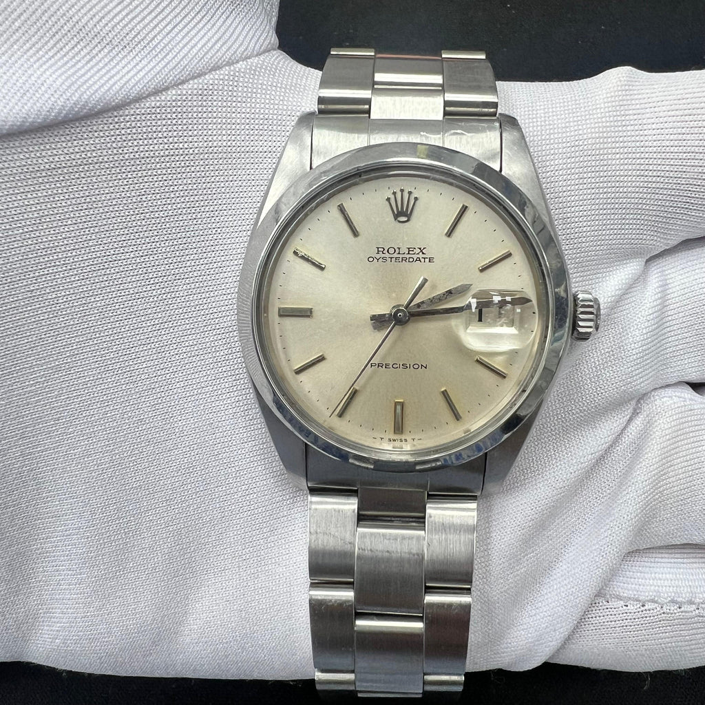 Rolex Oysterdate 34mm Stainless Steel Silver Dial Ref. 6694