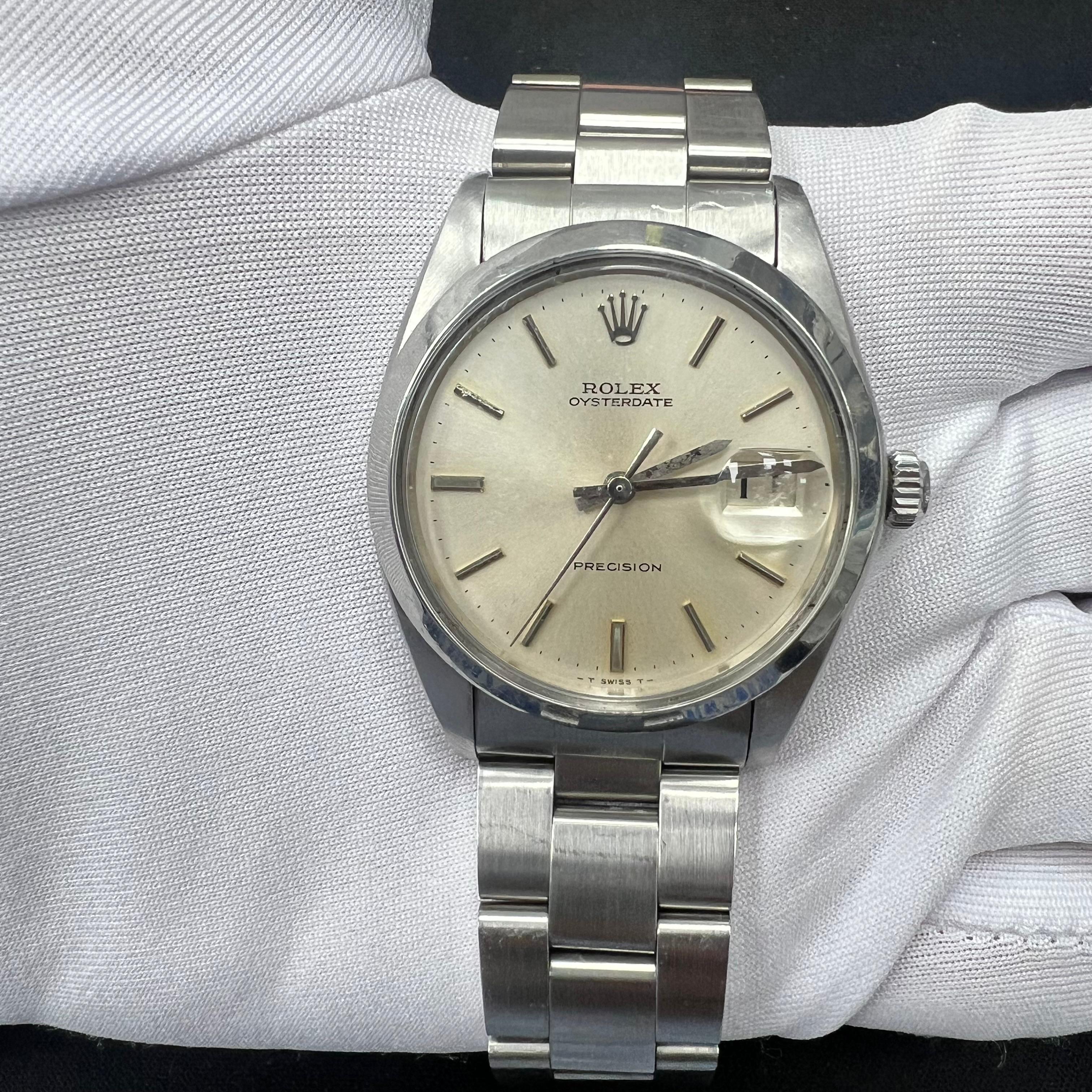 Rolex Oysterdate 34mm Stainless Steel Silver Dial Ref. 6694