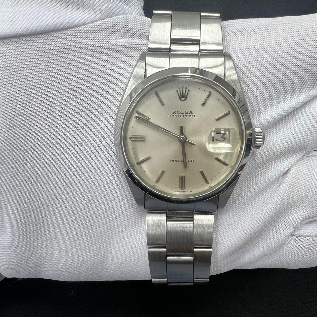 Rolex Oysterdate 34mm Stainless Steel Silver Dial Ref. 6694
