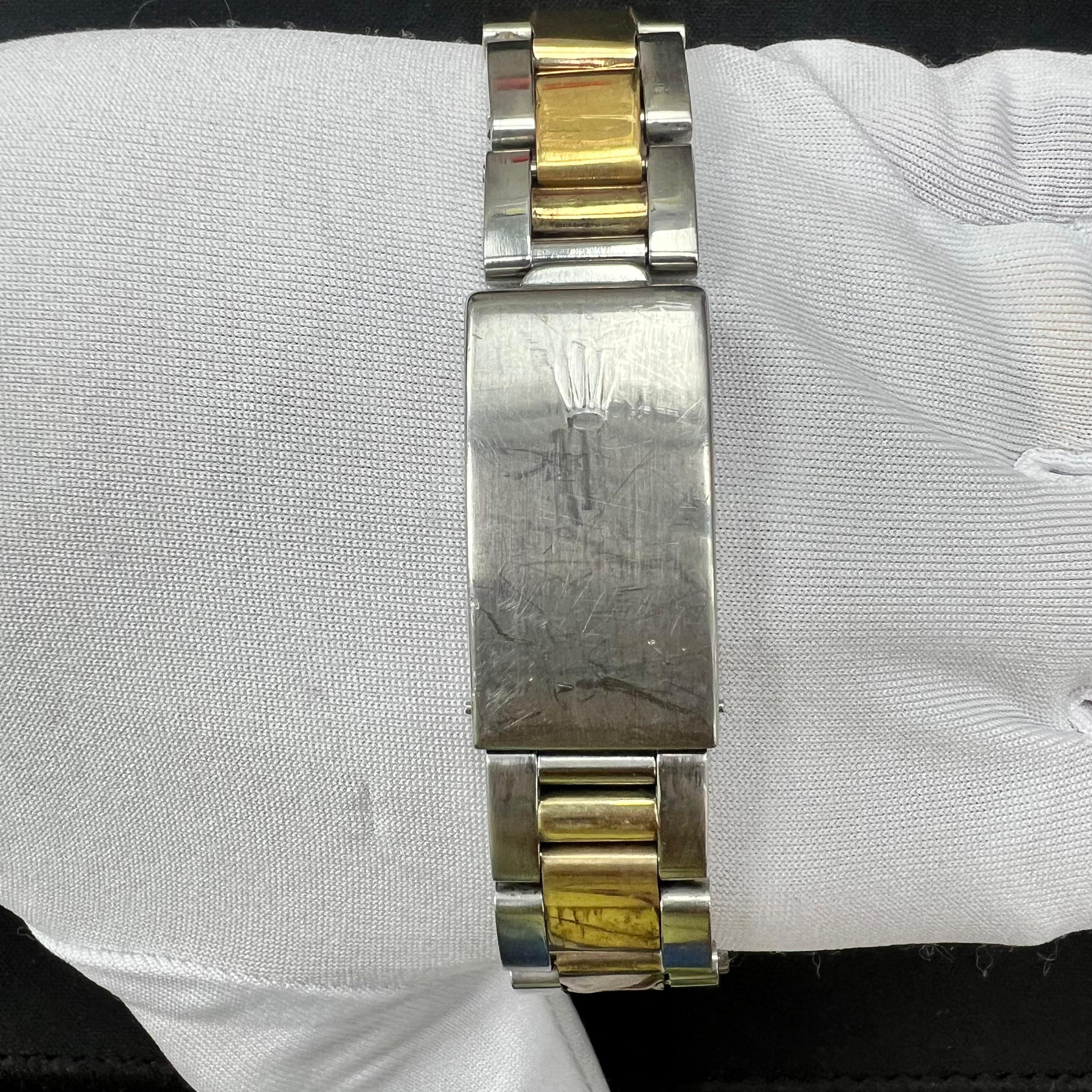 Rolex Oyster Perpetual Date 31mm Two-Tone 18K Yellow Gold & Steel White Roman Dial Ref. 6827