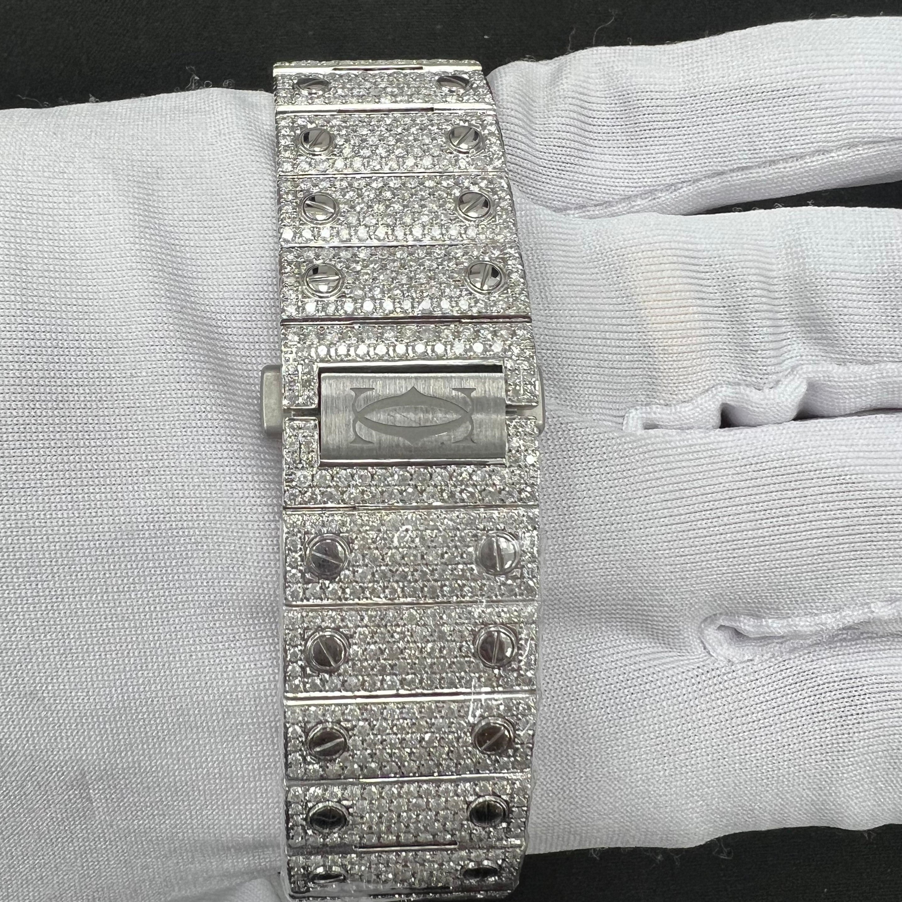 Cartier Santos 40mm Stainless Steel Roman Diamond Dial Ref. WSSA0018