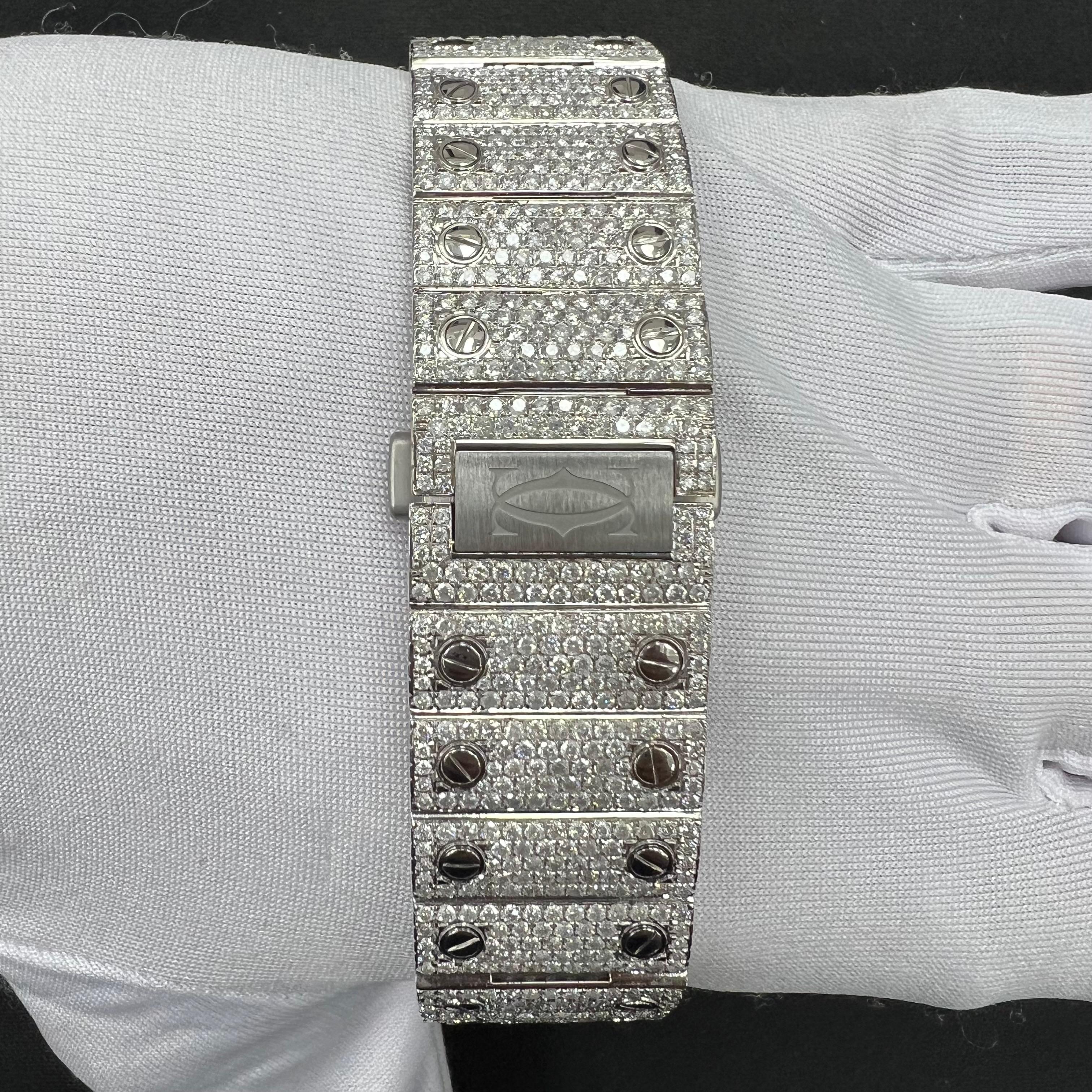 Cartier Santos 40mm Two-Tone 18K Yellow Gold & Steel Arabic Diamond Dial Ref. WSSA0062