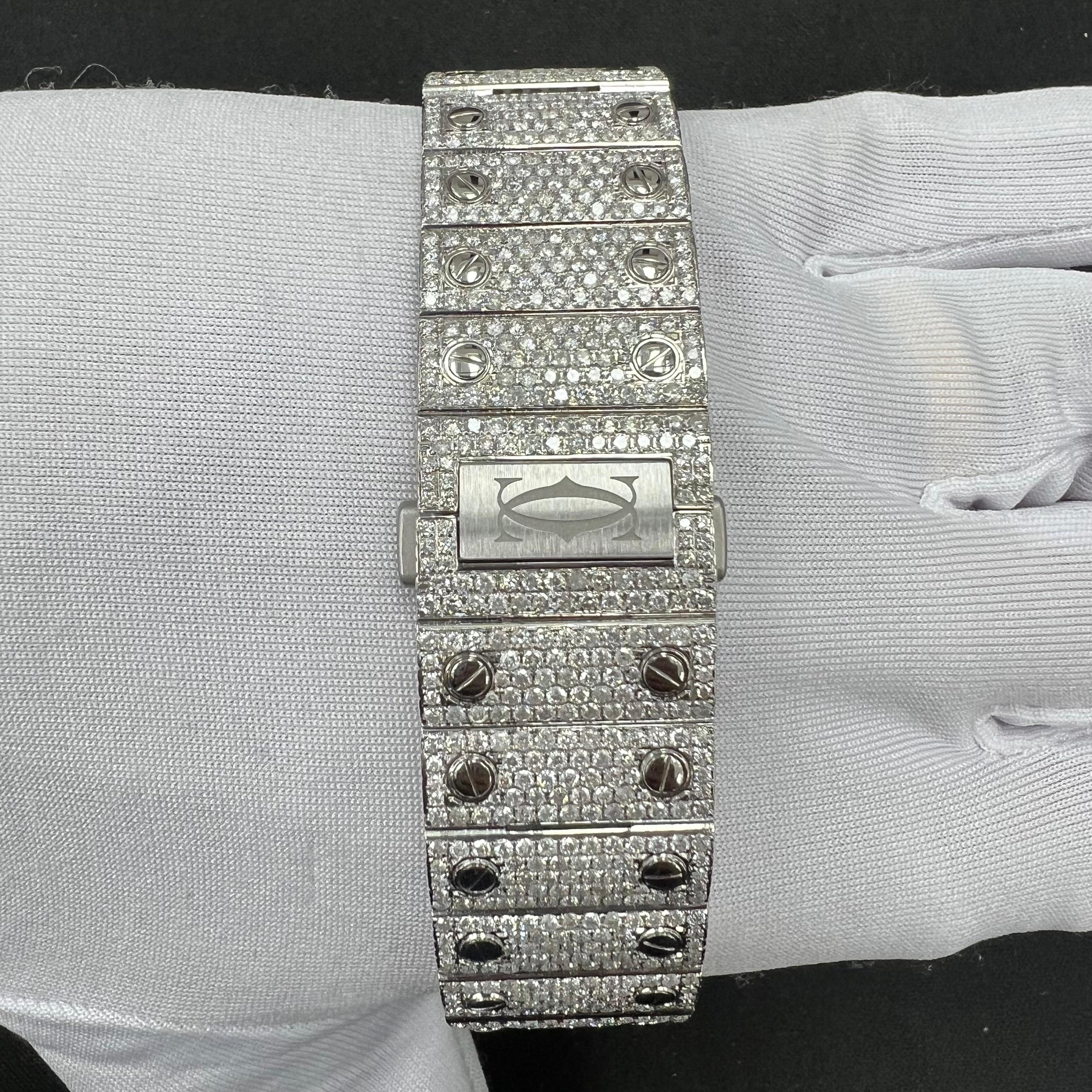 Cartier Santos 40mm Two-Tone 18K Rose Gold & Steel Arabic Diamond Dial Ref. WSSA0018