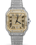 Cartier Santos 40mm Two-Tone 18K Yellow Gold & Steel Roman Diamond Dial Ref. WSSA0062