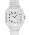 Cartier Santos 40mm Stainless Steel Arabic Diamond Dial Ref. WSSA0018