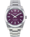 Rolex Oyster Perpetual 34mm Stainless Steel Grape Dial Ref. 114200