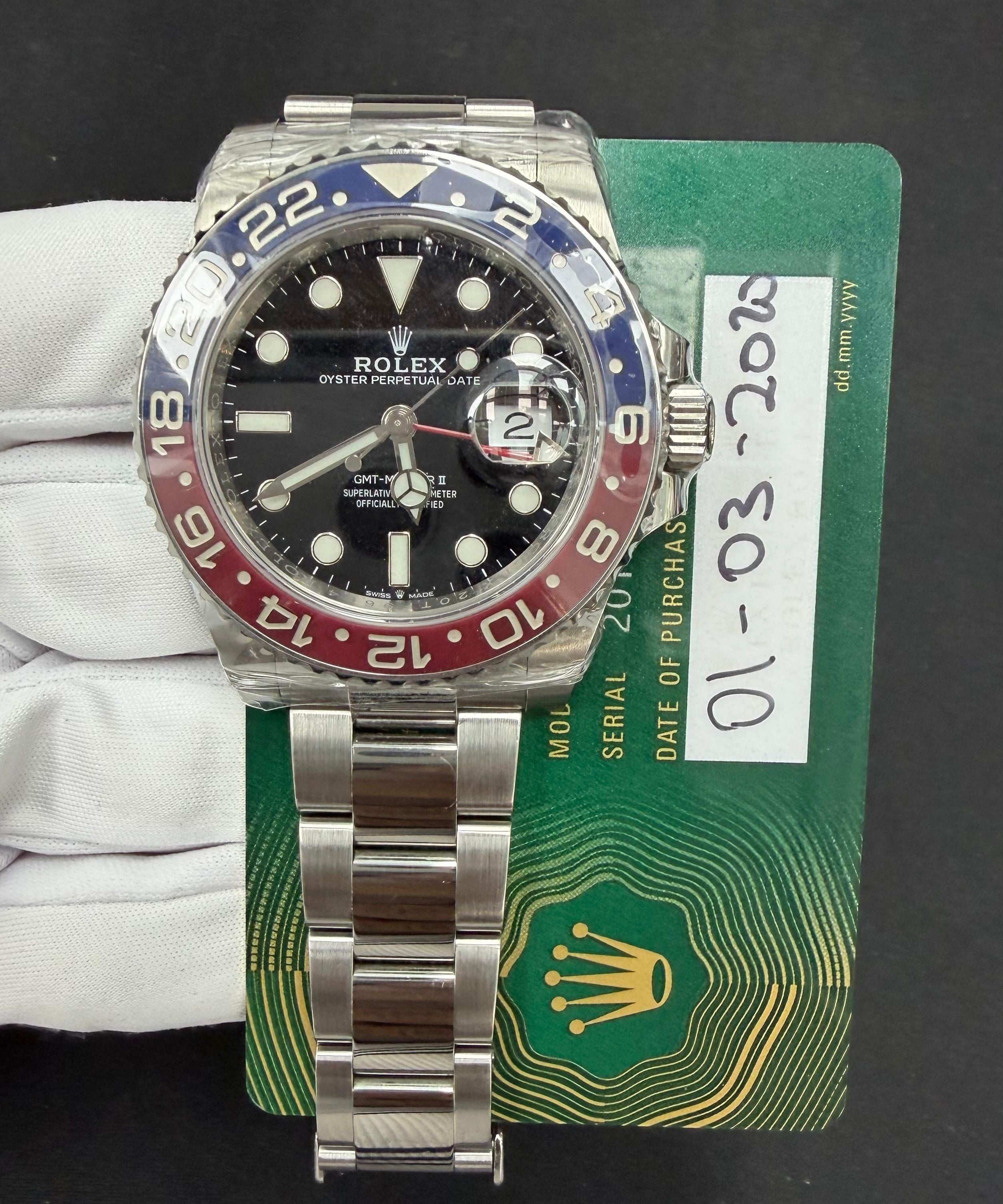 Rolex GMT Master II 40mm Stainless Steel Black Dial Ref. 126710BLRO