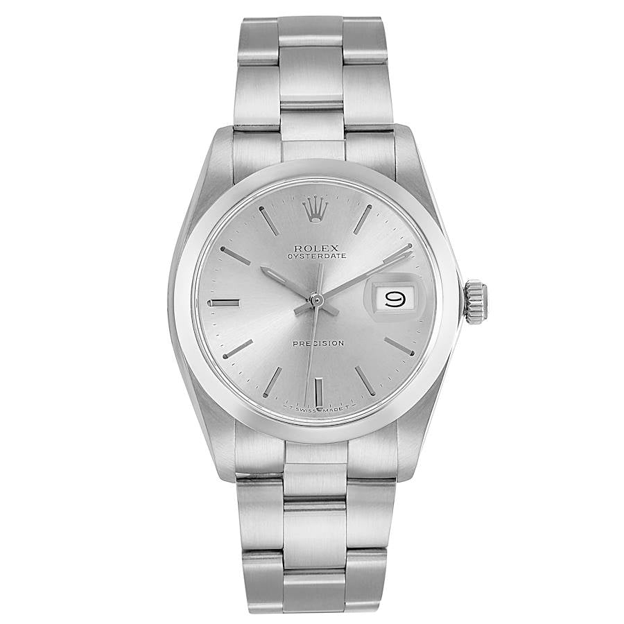 Rolex Oysterdate 34mm Stainless Steel Silver Dial Ref. 6694