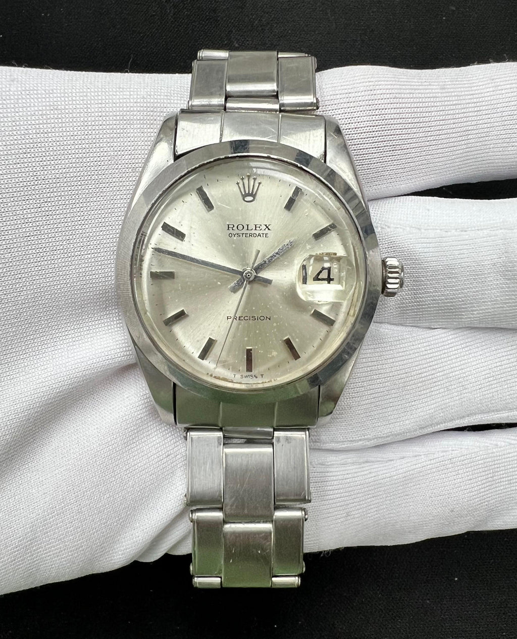 Rolex Oysterdate 34mm Stainless Steel Silver Dial Ref. 6694