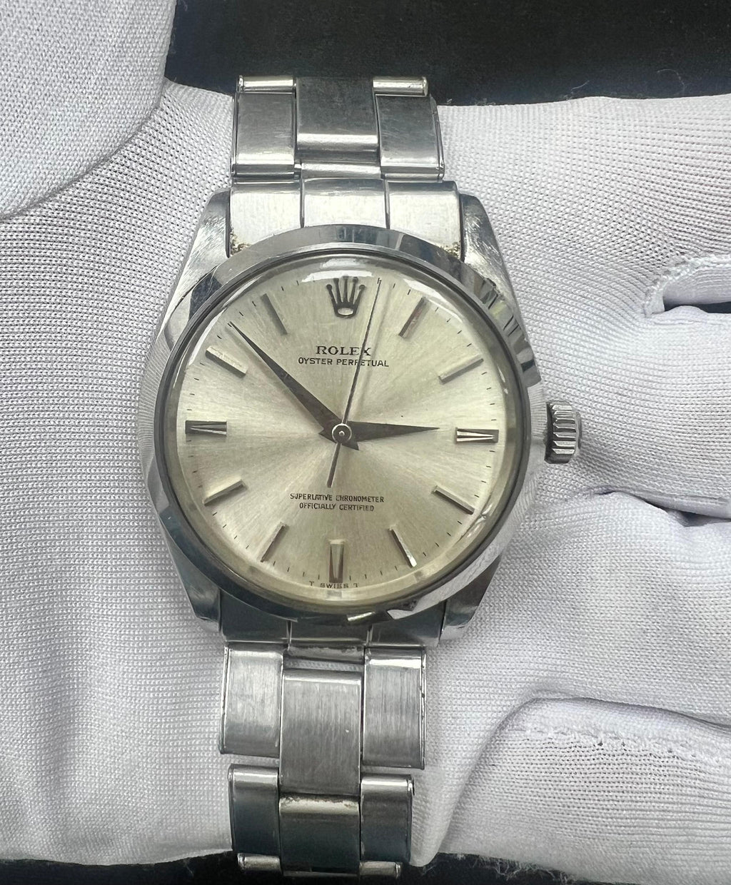 Rolex Oyster Perpetual 34mm Stainless Steel Silver Dial Ref. 6718