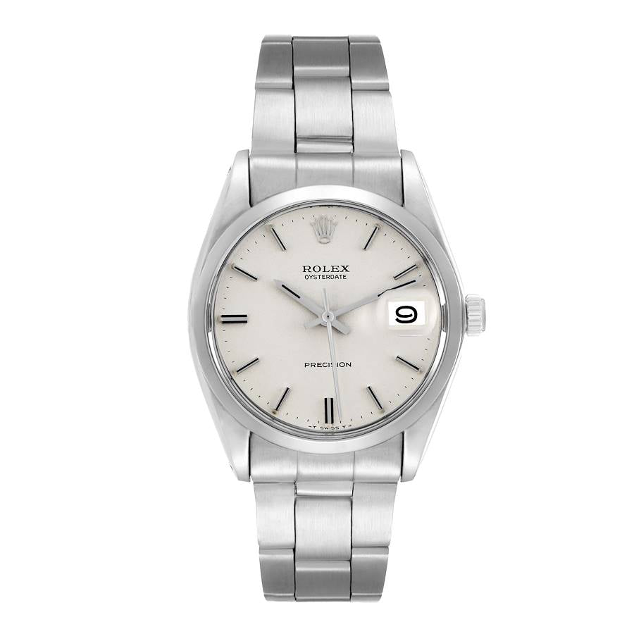 Rolex Oysterdate 34mm Stainless Steel Silver Dial Ref. 6694