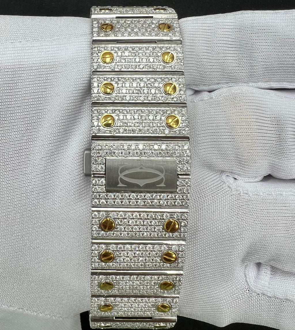 Cartier Santos 40mm Two-Tone 18K Yellow Gold & Steel Roman Diamond Dial Ref. WSSA0018