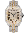 Cartier Santos 40mm Two-Tone 18K Yellow Gold & Steel Roman Diamond Dial Ref. WSSA0030