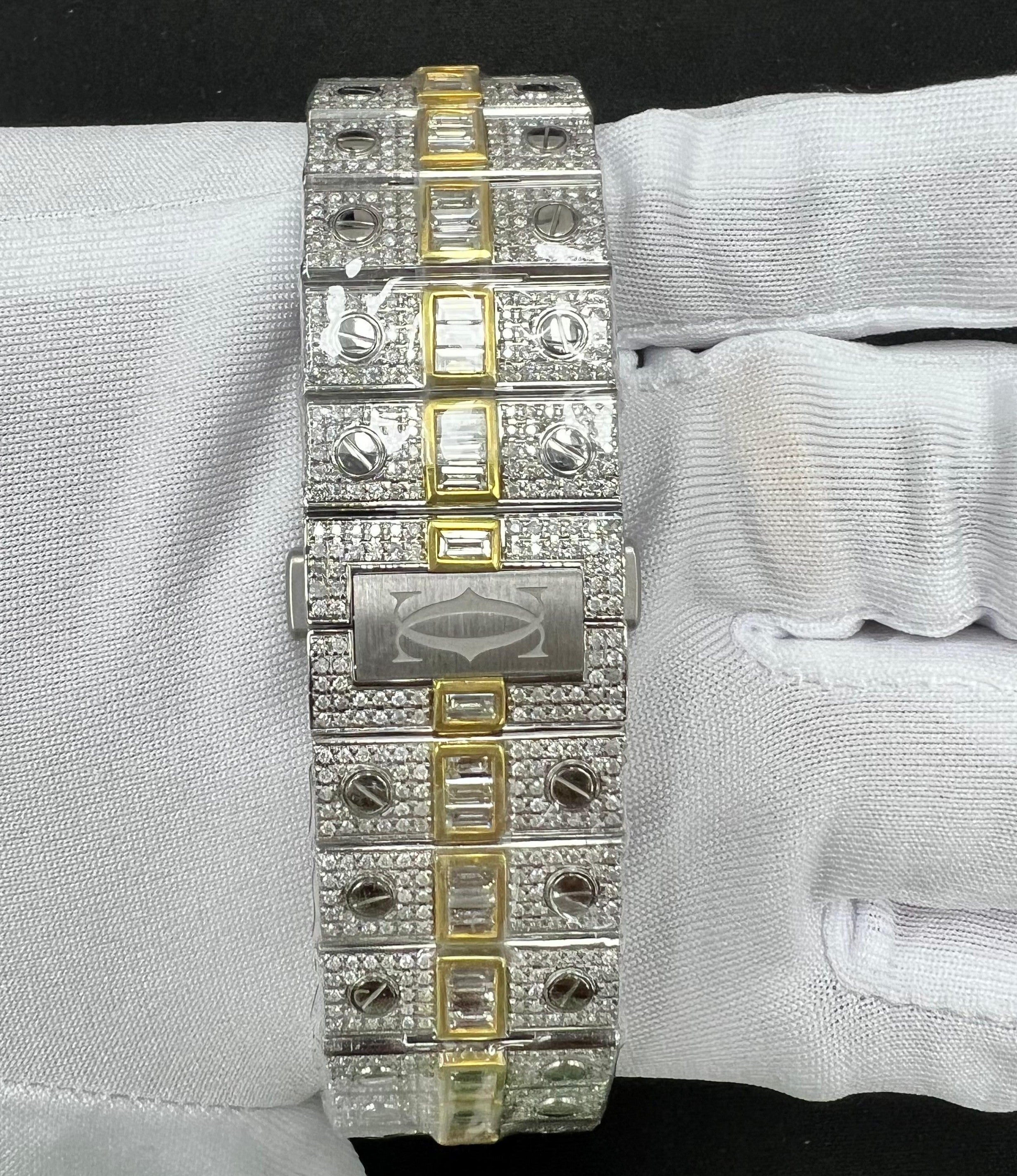 Cartier Santos 40mm Two-Tone 18K Yellow Gold & Steel Roman Diamond Dial Ref. WSSA0030