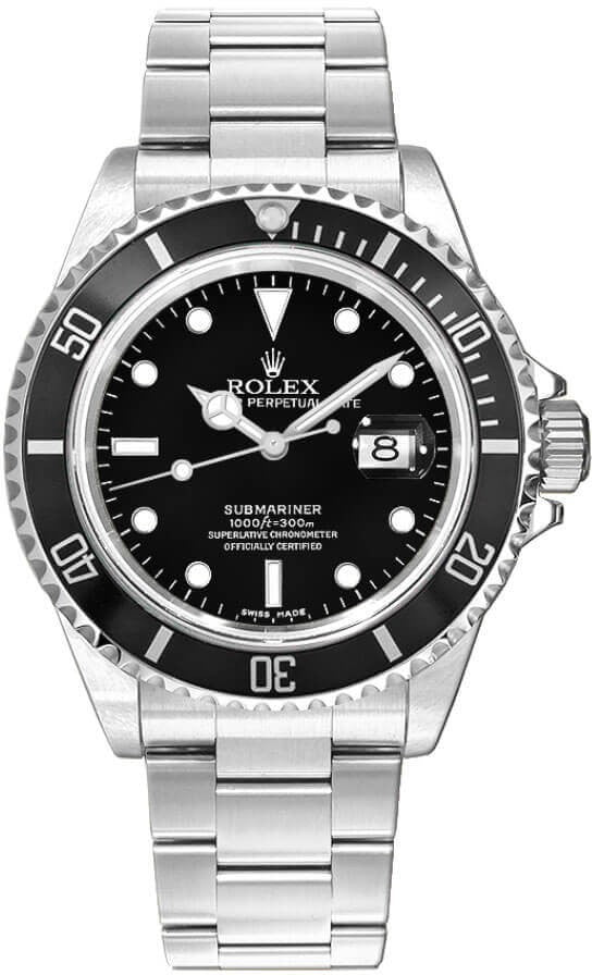 Rolex Submariner Date 40mm Stainless Steel Black Dial Ref. 16800