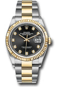 Rolex Datejust 36mm Two-Tone 18K Yellow Gold & Steel Black Diamond Dial Ref. 126233