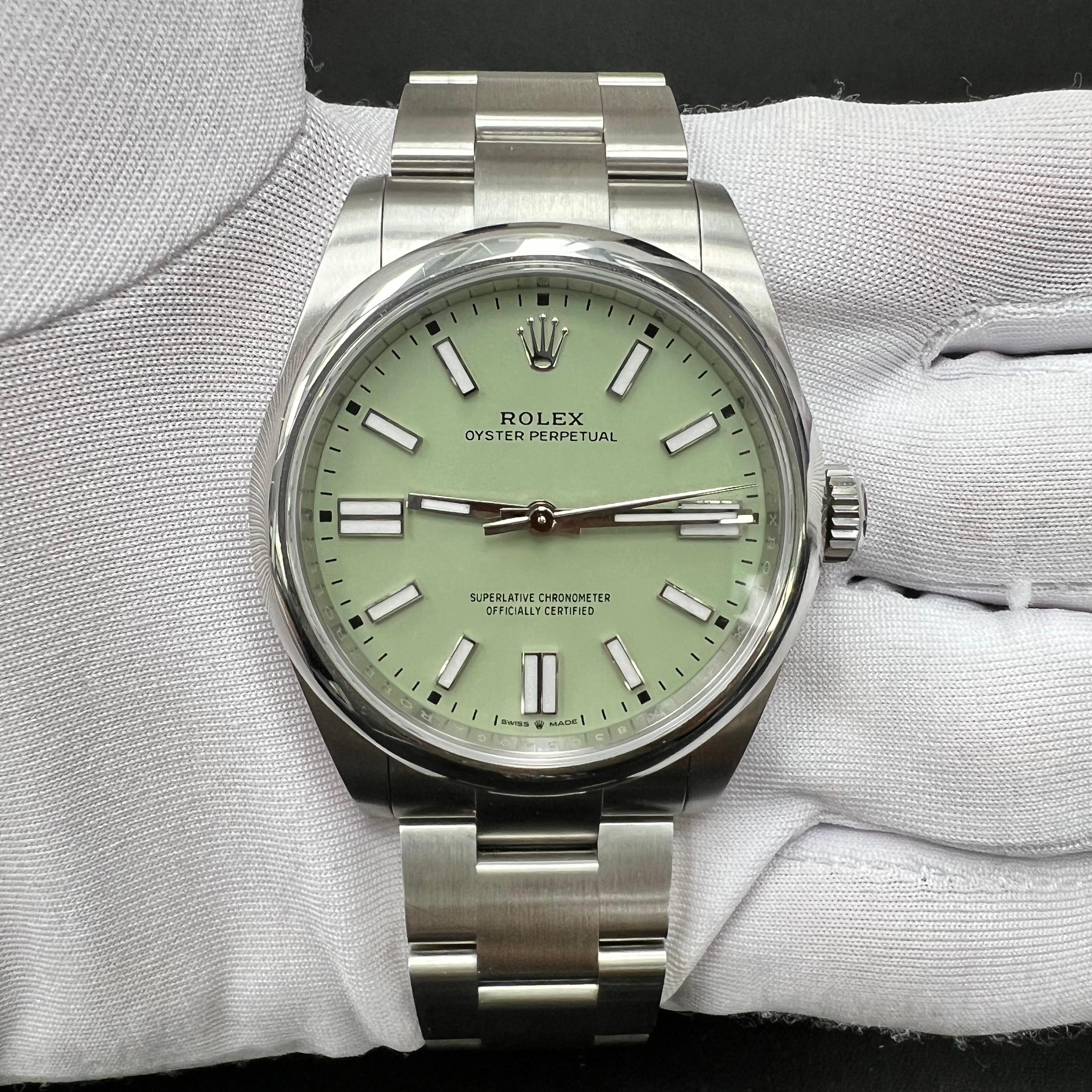 Rolex Oyster Perpetual 41mm Stainless Steel Pistachio Dial Ref. 134300