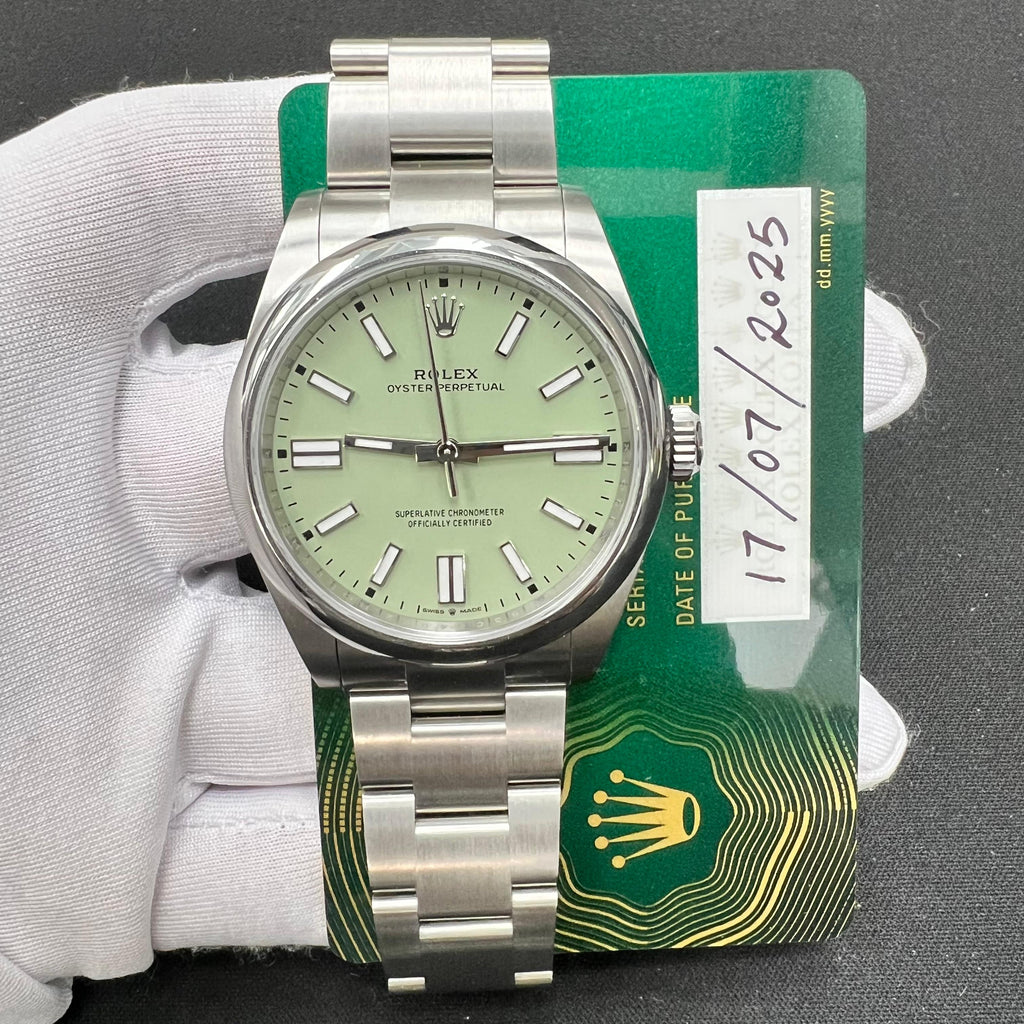 Rolex Oyster Perpetual 41mm Stainless Steel Pistachio Dial Ref. 134300