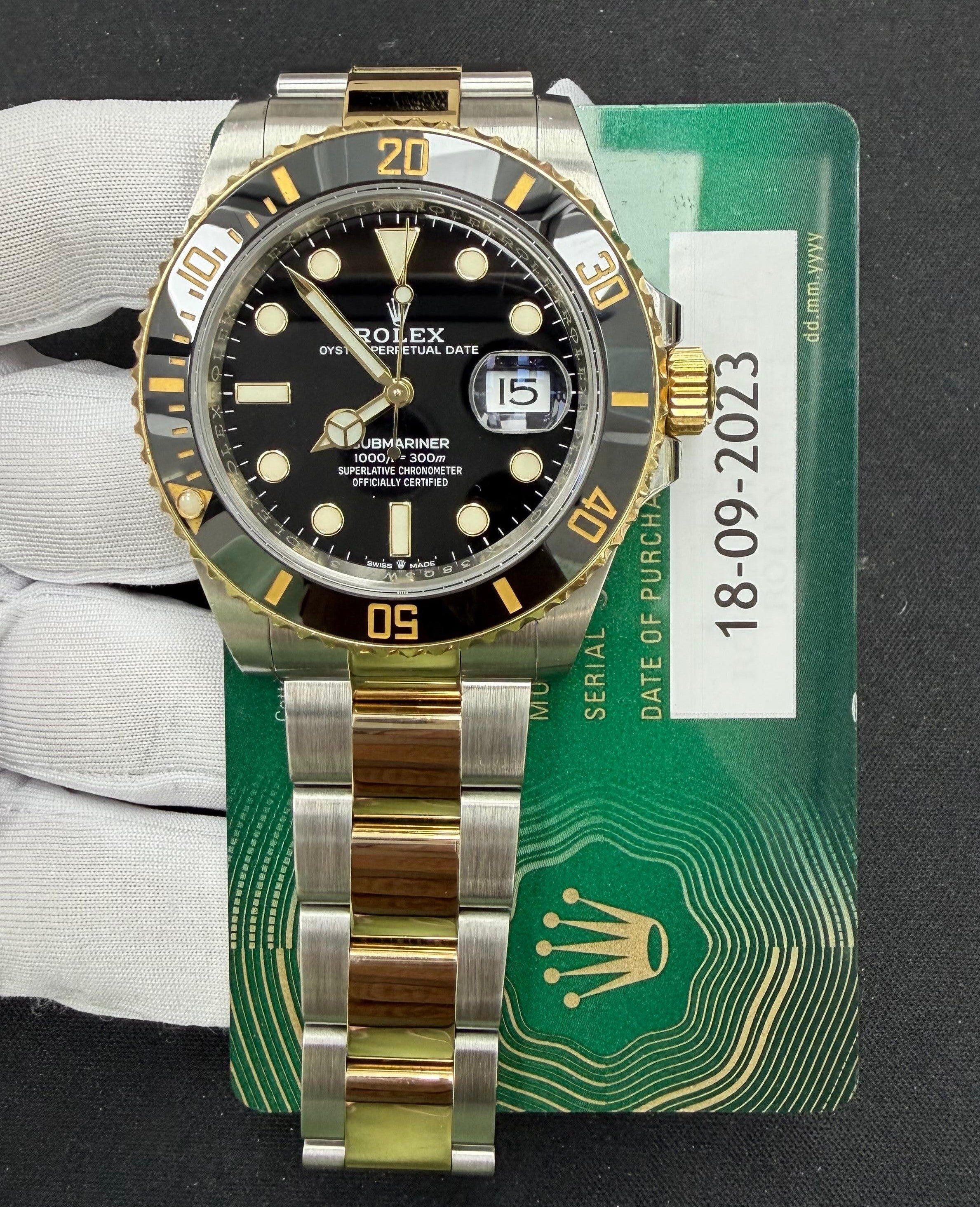 Rolex Submariner Date 41mm Two-Tone 18K Yellow Gold & Steel Black Dial Ref. 126613LN