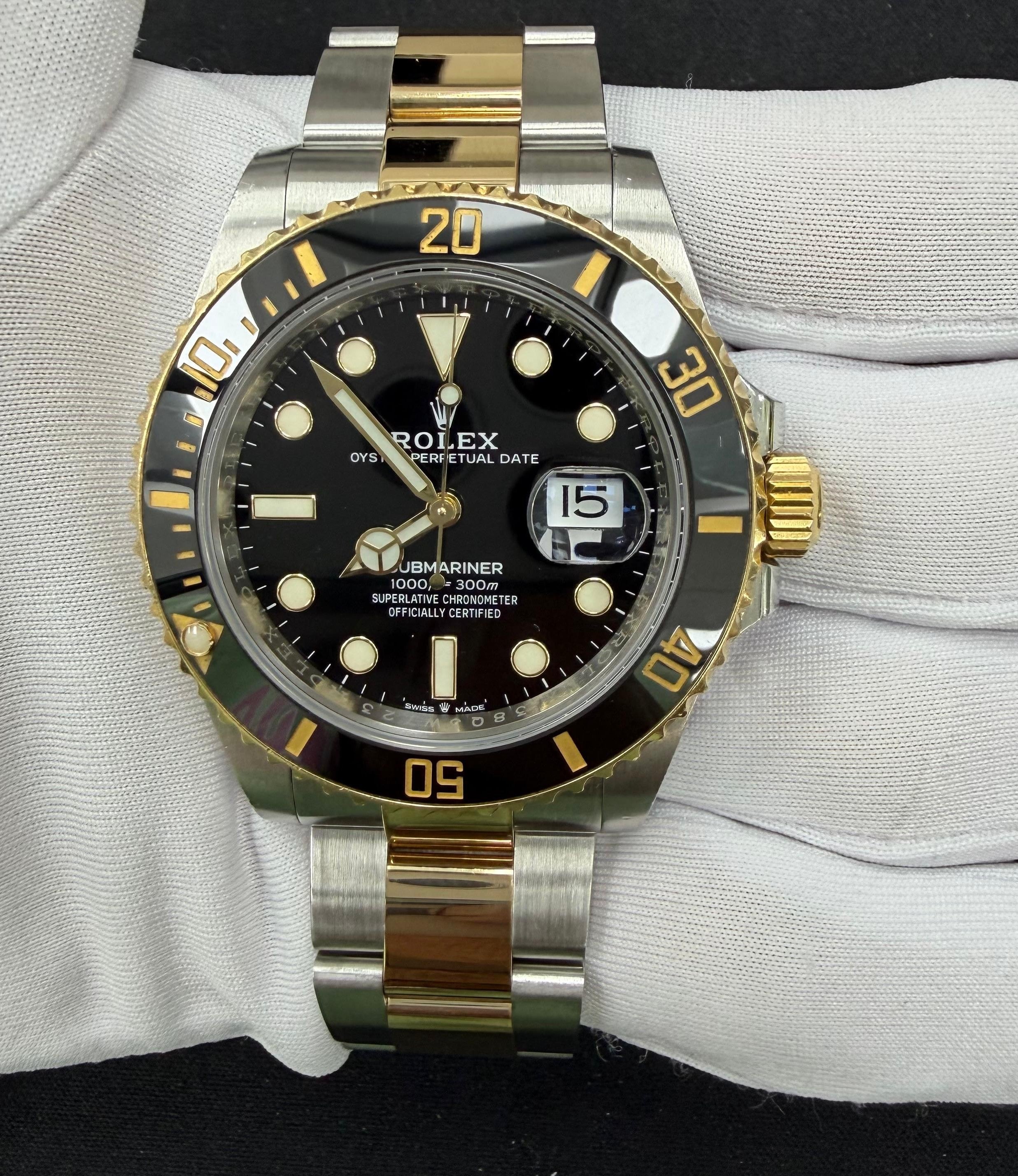 Rolex Submariner Date 41mm Two-Tone 18K Yellow Gold & Steel Black Dial Ref. 126613LN