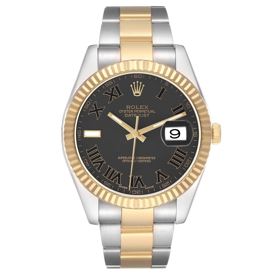 Rolex Datejust II 41mm Two-Tone 18K Yellow Gold & Steel Rhodium Roman Dial Ref. 116333