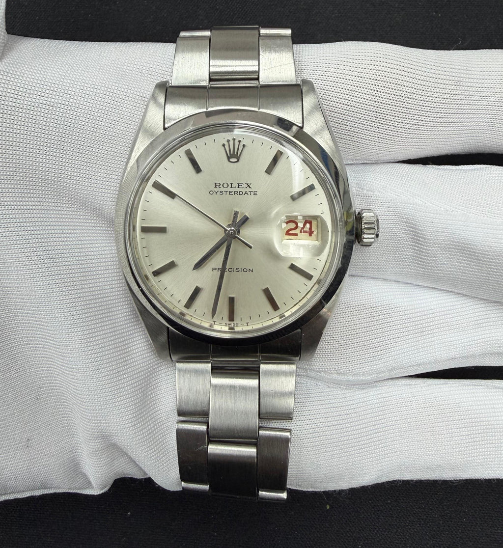 Rolex Precision 34mm Stainless Steel Silver Dial Ref. 6494