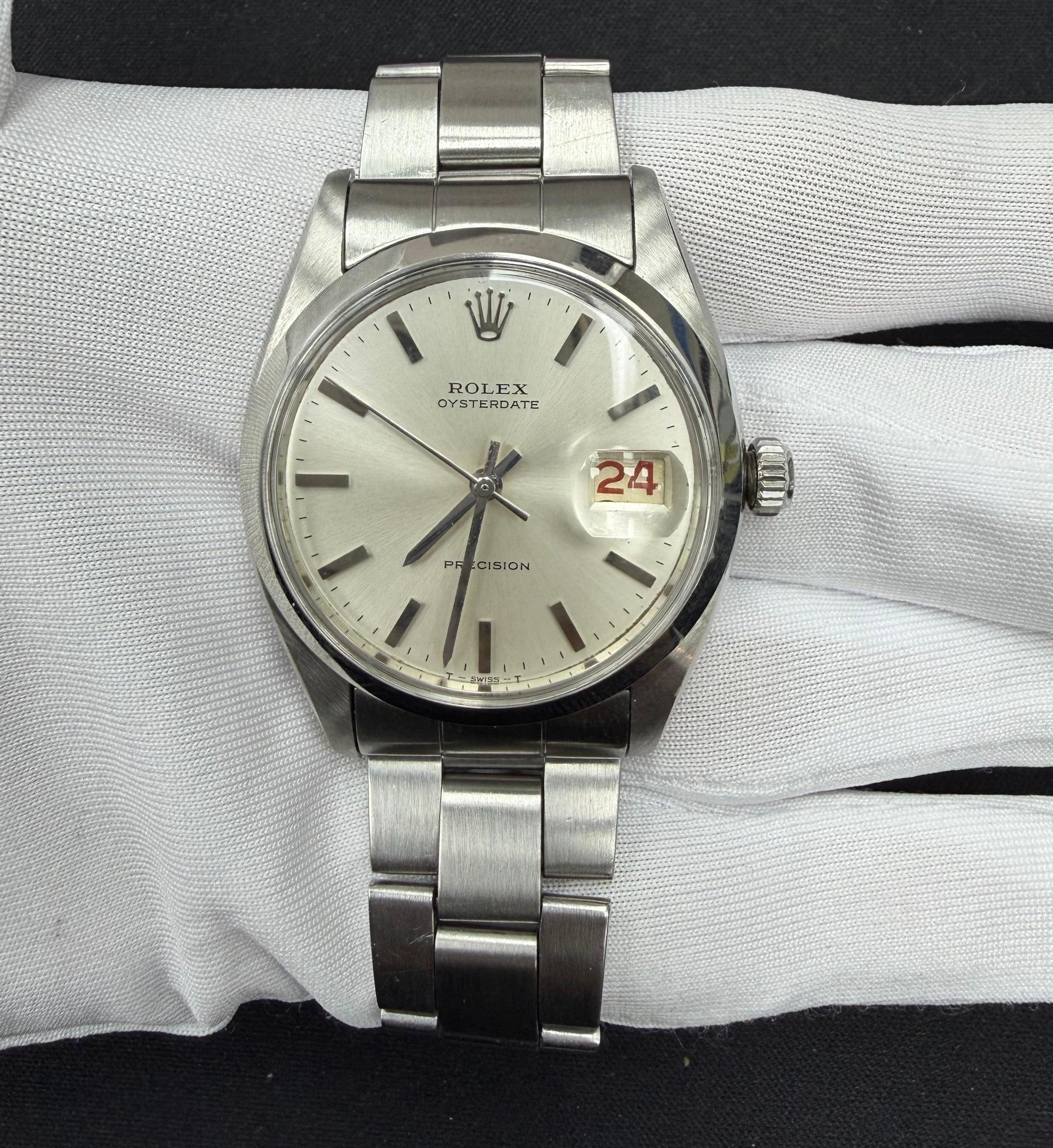 Rolex Precision 34mm Stainless Steel Silver Dial Ref. 6494