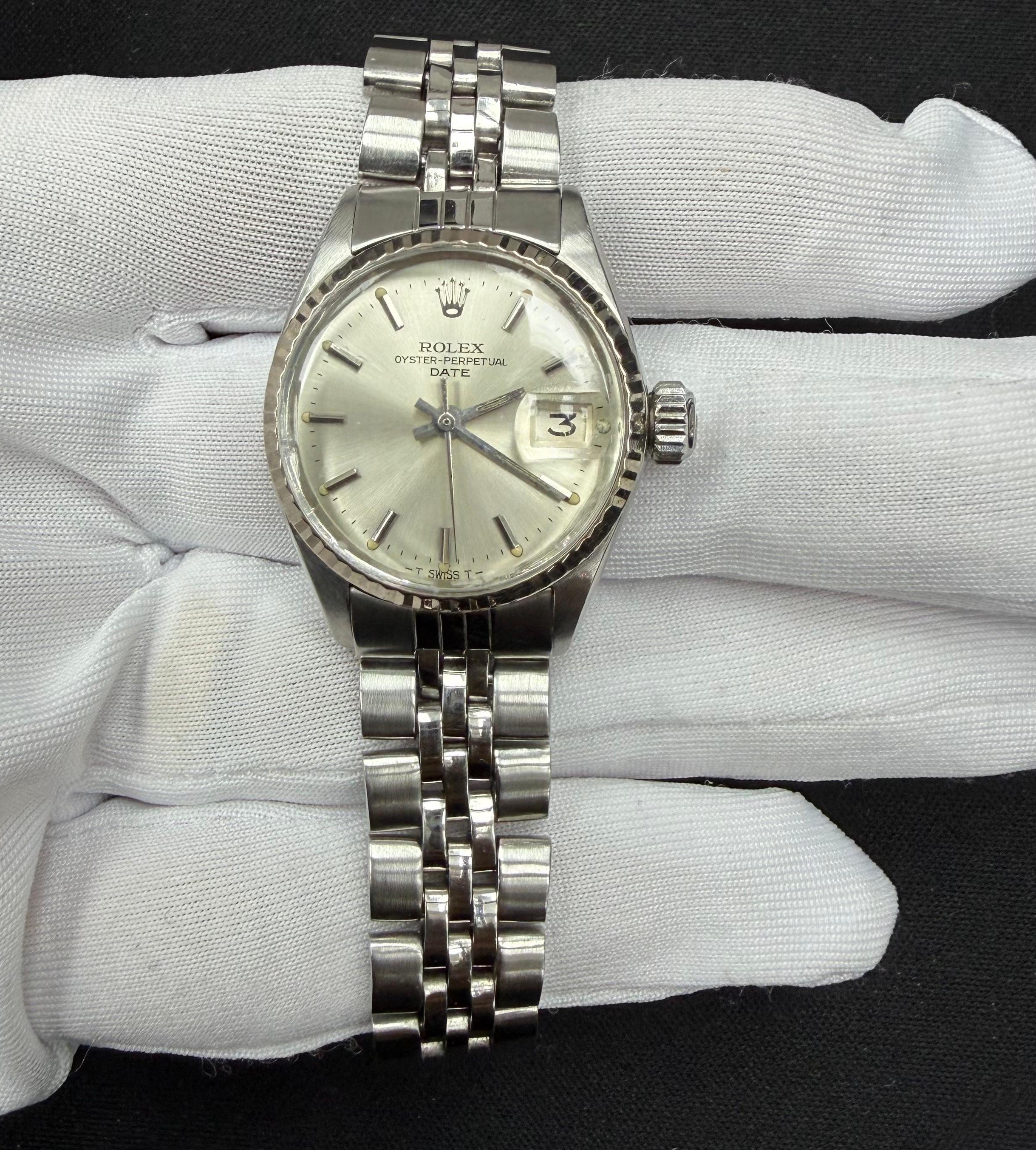 Rolex Lady Date Just 26mm Stainless Steel Silver Dial Ref. 6517