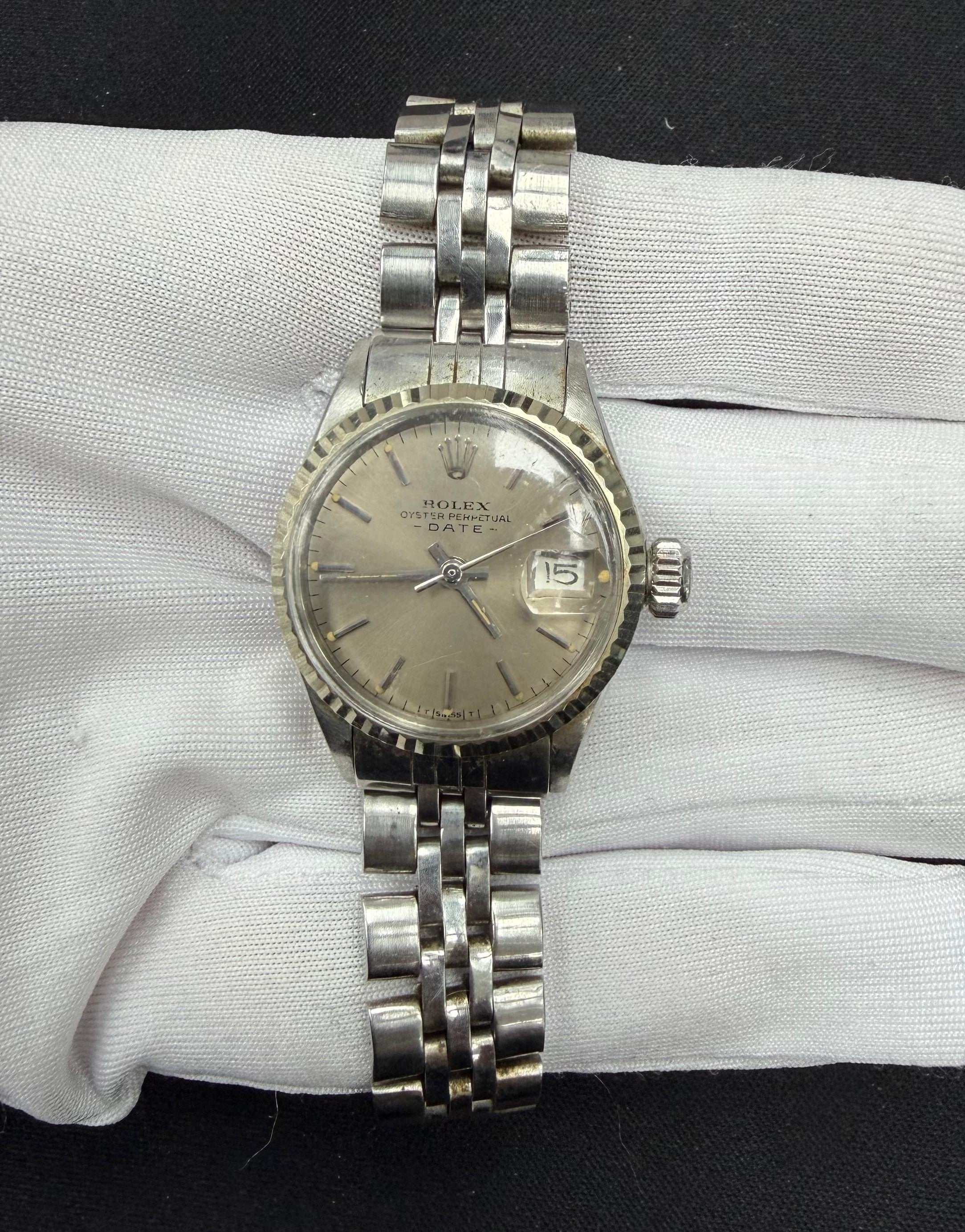 Rolex Lady Date Just 26mm Stainless Steel Silver Dial Ref. 6517