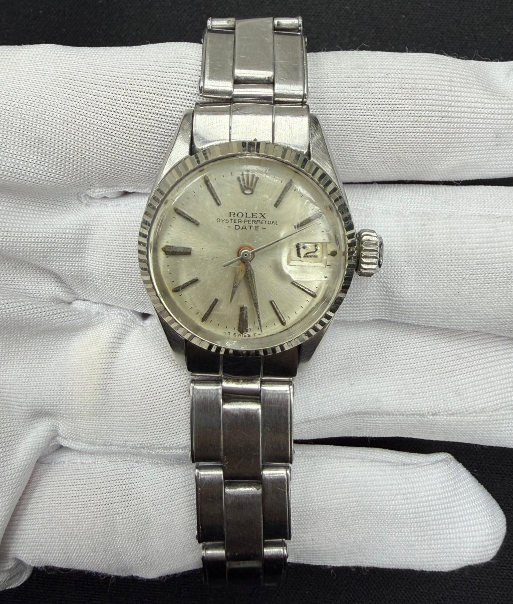Rolex Lady Date Just 26mm Stainless Steel Silver Dial Ref. 6517