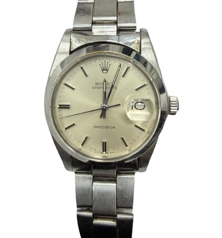 Rolex Precision 34mm Stainless Steel Silver Dial Ref. 6694
