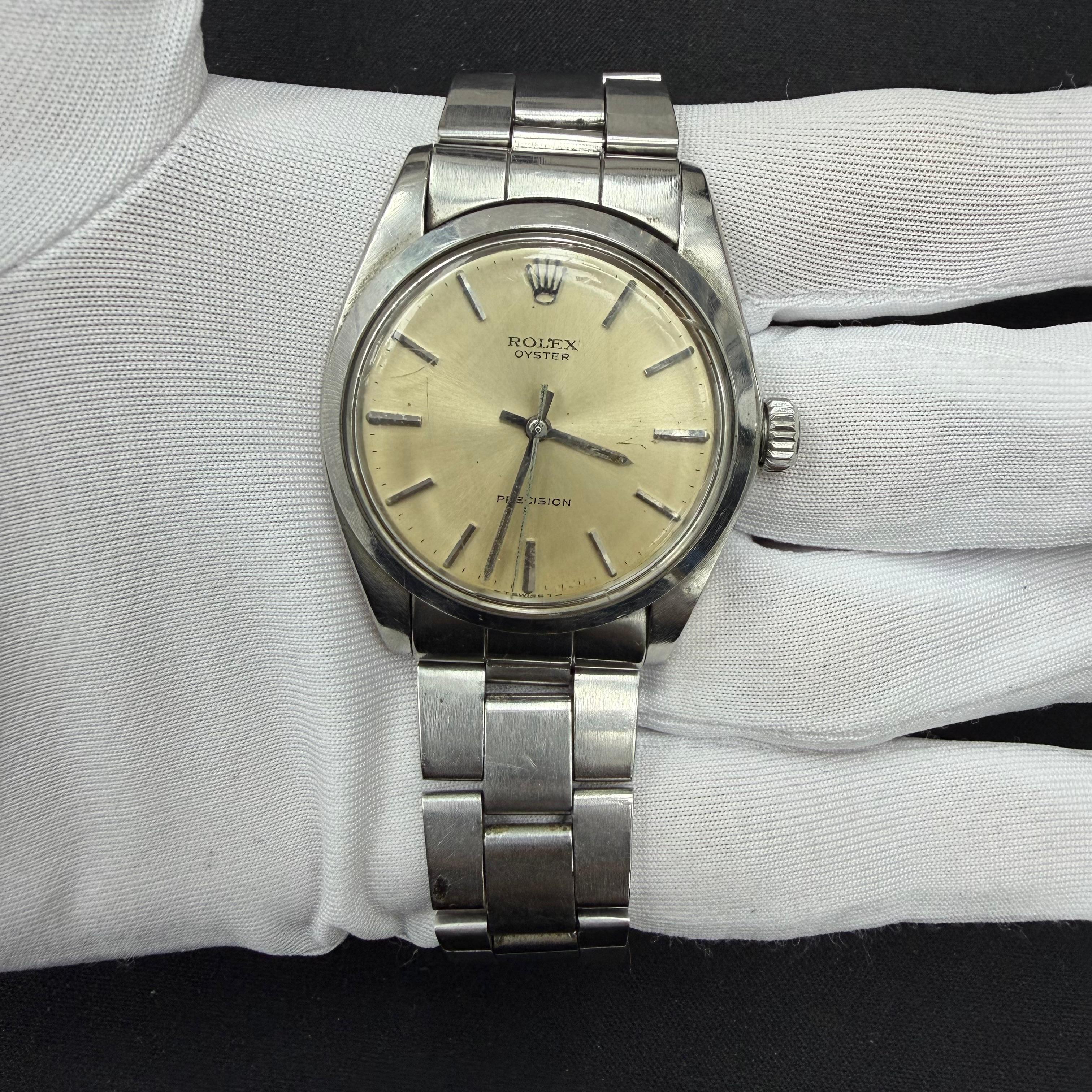 Rolex Oyster Precision 34mm Stainless Steel Pale Yellow Dial Ref. 6426