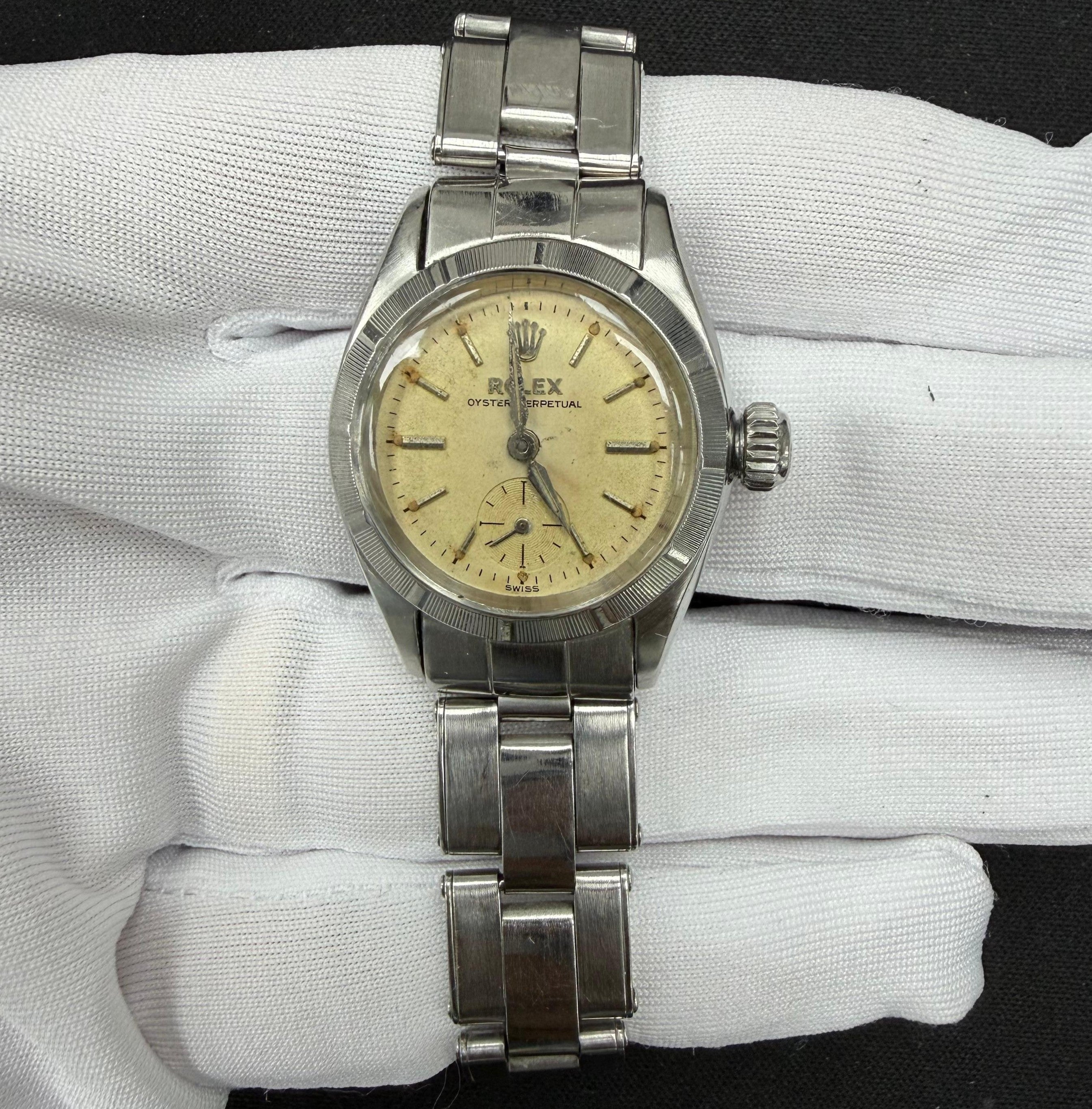 Rolex Oyster Perpetual 26mm Stainless Steel Silver Dial Ref. 6505