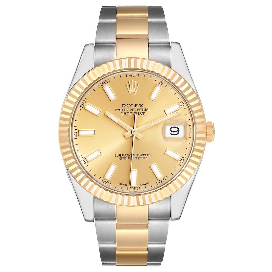 Rolex Datejust II 41mm Two-Tone 18K Yellow Gold & Steel Champagne Dial Ref. 116333