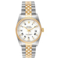 Rolex Datejust 31mm Two-Tone 18K Yellow Gold & Steel White Roman Diamond Dial Ref. 68274