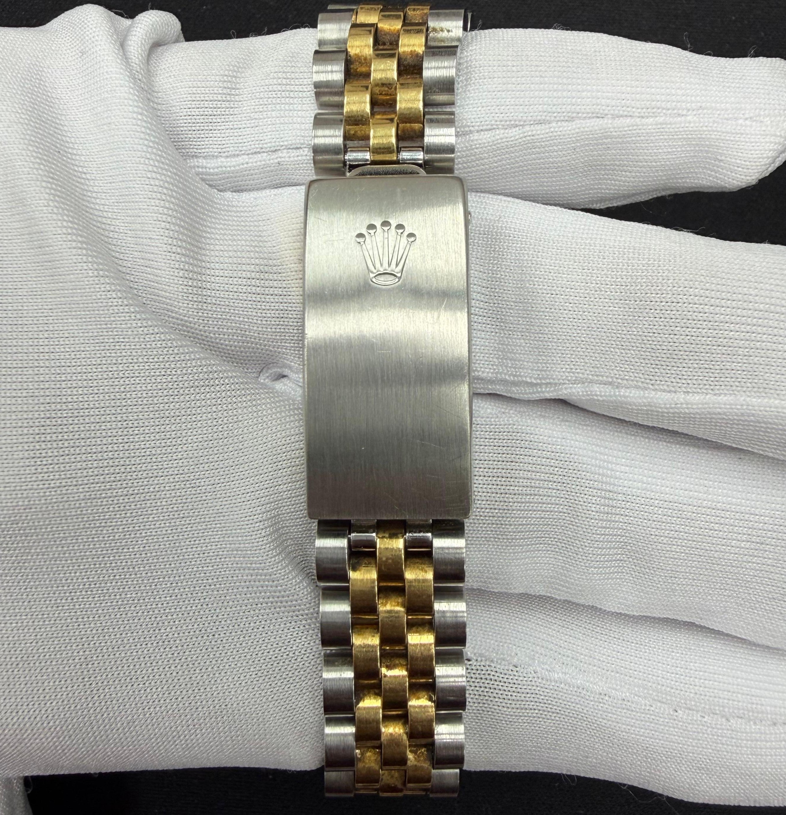 Rolex Datejust 31mm Two-Tone 18K Yellow Gold & Steel Champagne Tapestry Dial Ref. 68273