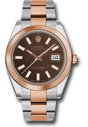 Rolex Datejust 41mm Two-Tone 18K Rose Gold & Steel Chocolate Dial Ref. 126301