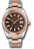 Rolex Datejust 41mm Two-Tone 18K Rose Gold & Steel Chocolate Dial Ref. 126301