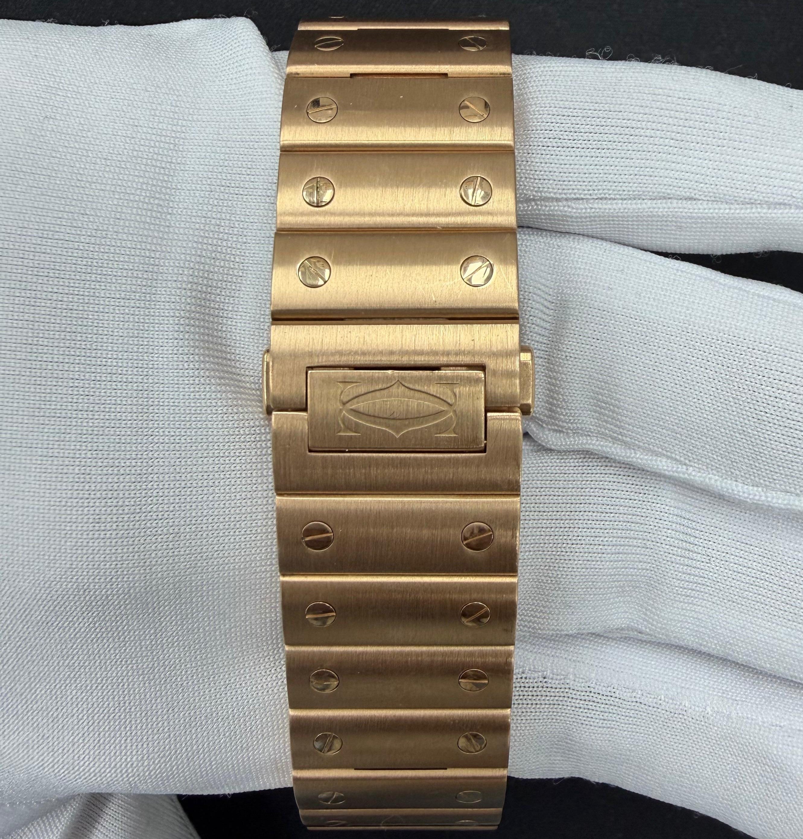 Cartier Santos 41mm 18K Rose Gold Skeleton Dial Ref. WHSA0016