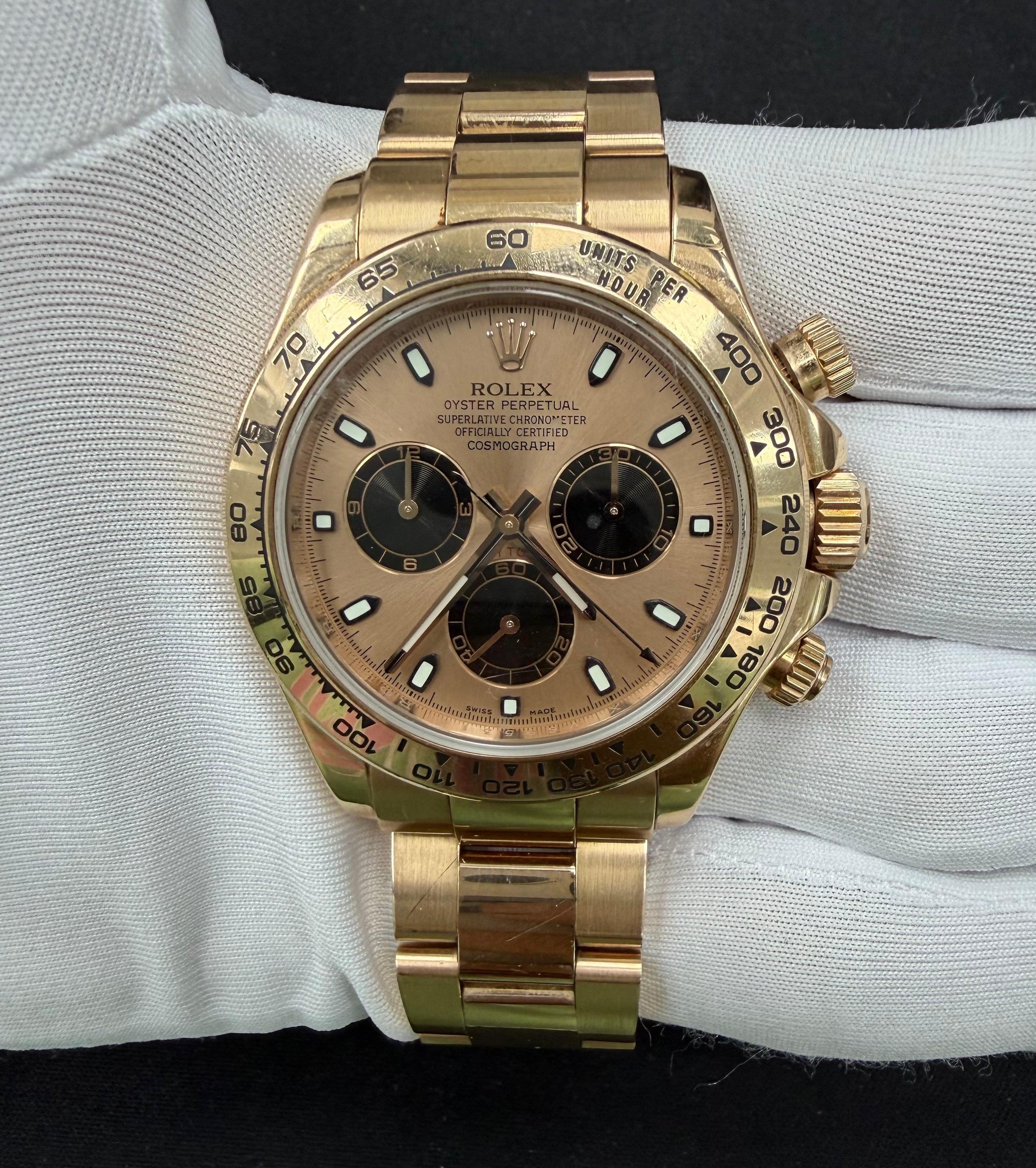 Rolex Daytona 40mm 18K Rose Gold Sundust Dial Ref. 116505