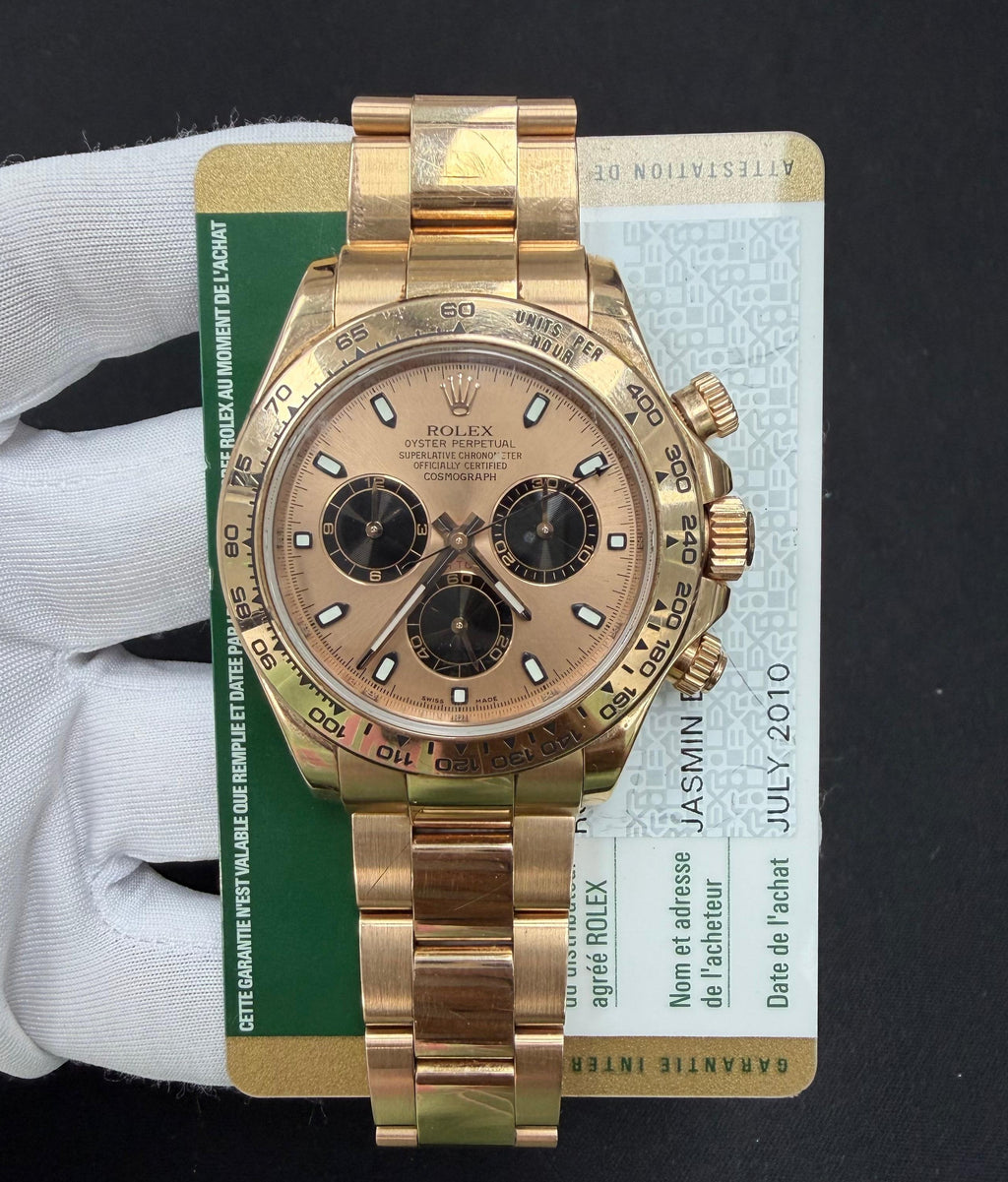 Rolex Daytona 40mm 18K Rose Gold Sundust Dial Ref. 116505
