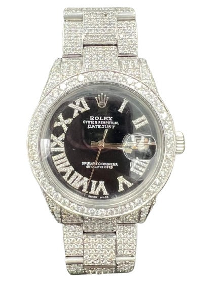 Rolex Datejust 36mm Stainless Steel Black Roman Dial Ref. 178270