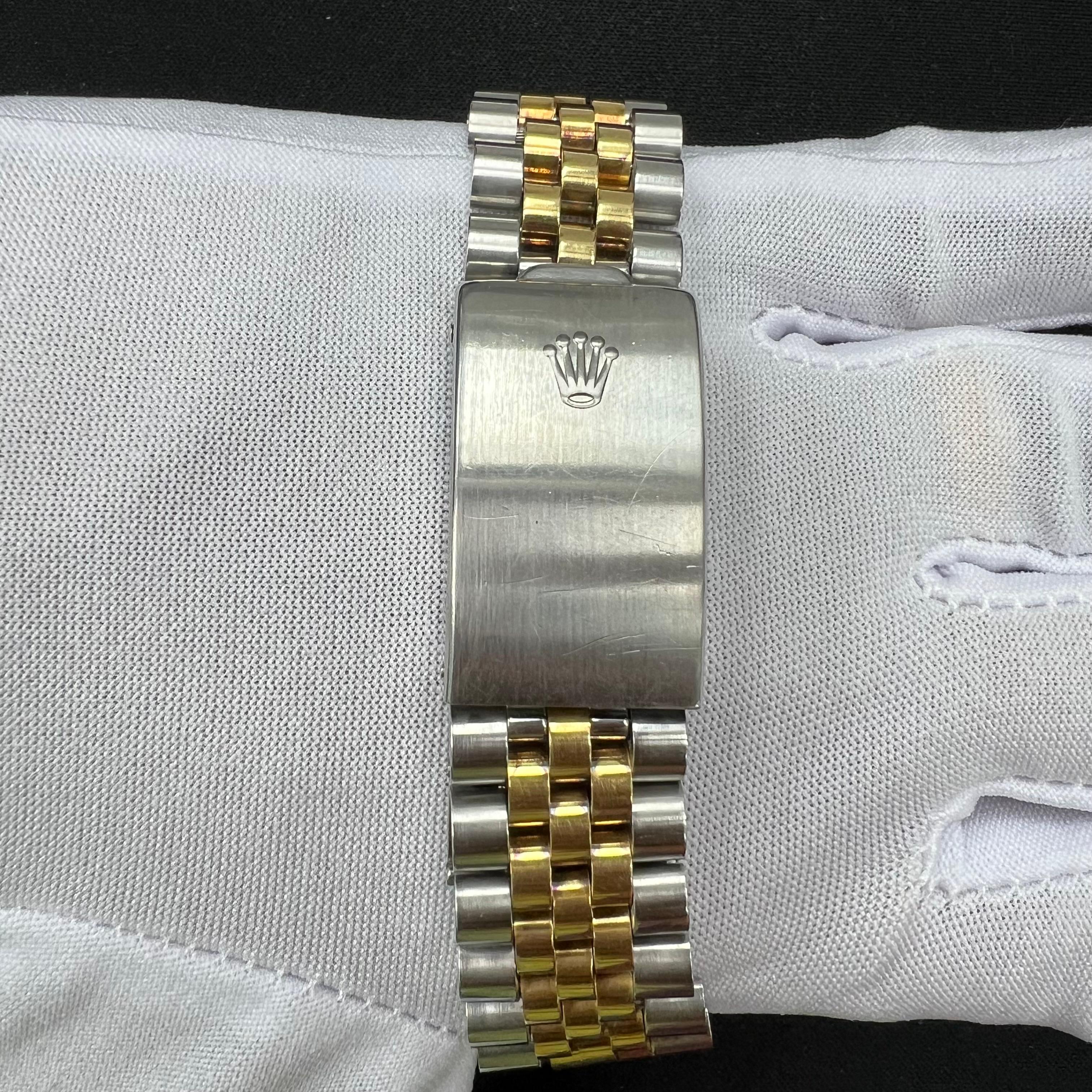Rolex Datejust 36mm Two-Tone 18K Yellow Gold & Steel Champagne Roman Diamond Dial Ref. 16013