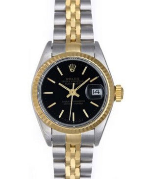 Rolex Datejust 36mm Two-Tone 18K Yellow Gold & Steel Black Dial Ref. 16013