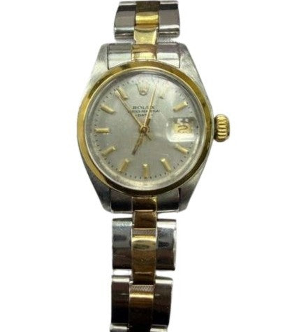 Rolex Lady Date Just 26mm Two-Tone 18K Yellow Gold & Steel Silver Dial Ref. 6917