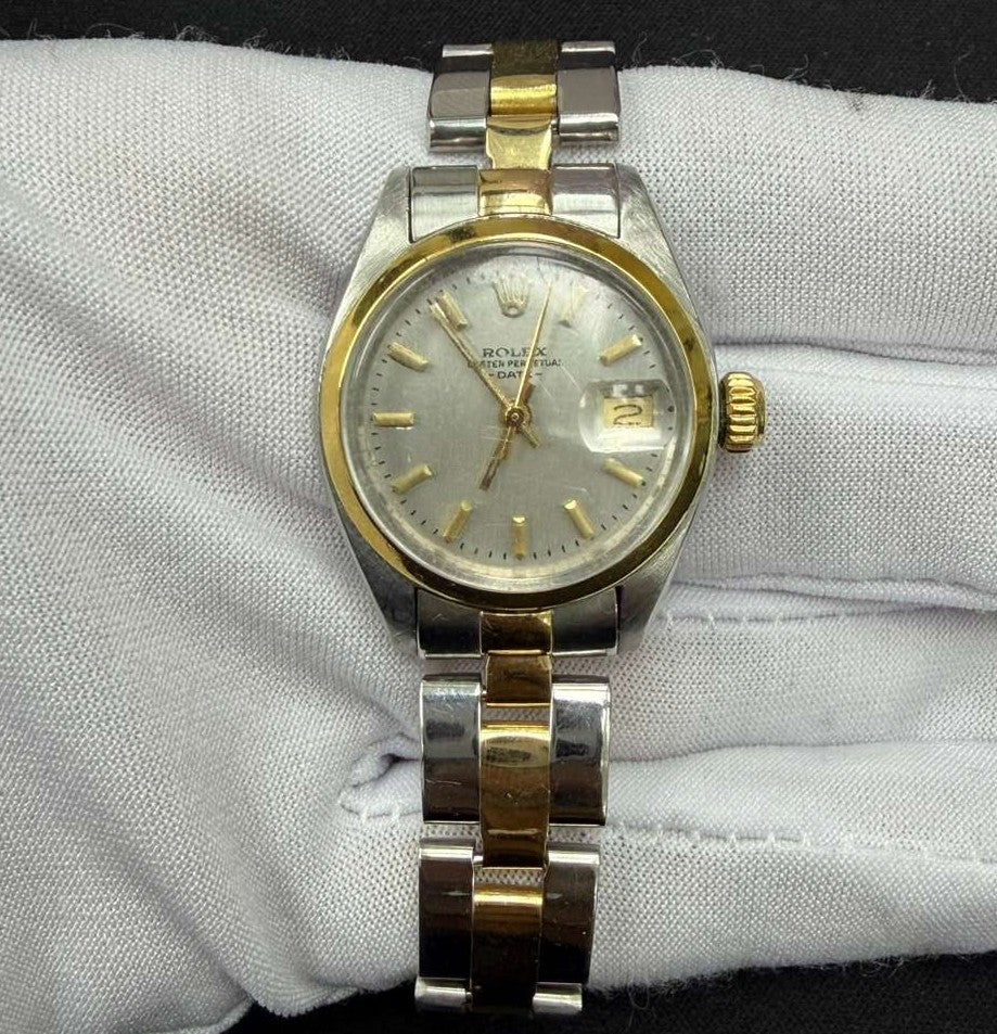 Rolex Lady Date Just 26mm Two-Tone 18K Yellow Gold & Steel Silver Dial Ref. 6917